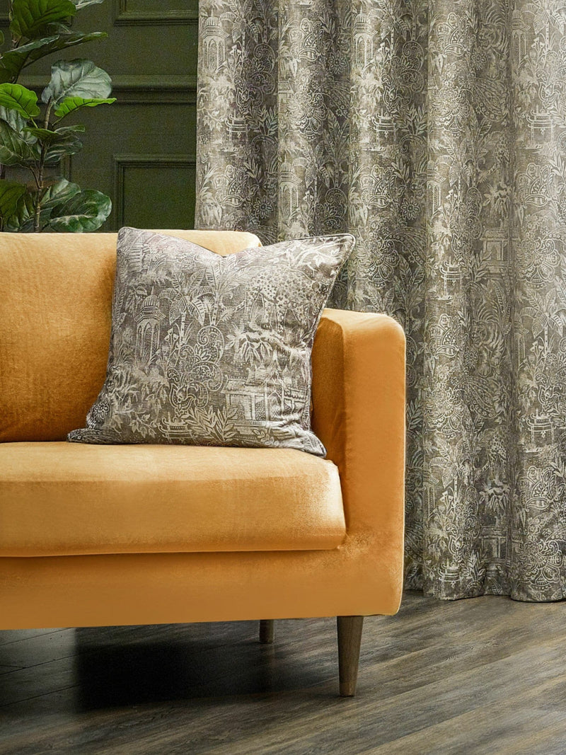 Wylder Linen beige Bengal chenille cushion (British brand)