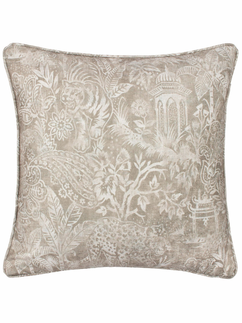Wylder Linen beige Bengal chenille cushion (British brand)