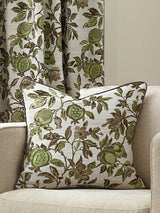 Next Wylder Green Pomegranate Floral Jacquard Cushion 50cm- Buy online at McGrocer