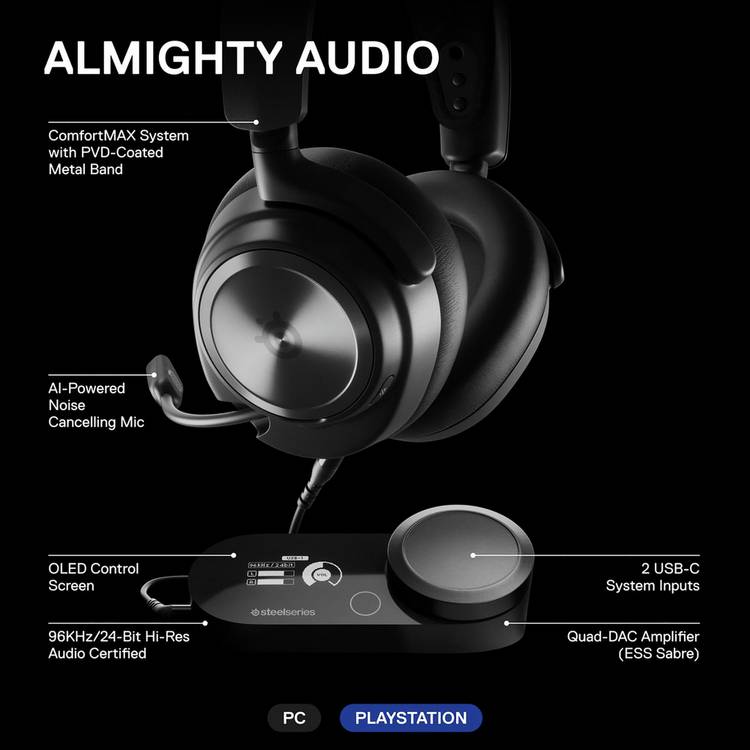 SteelSeries Arctis Nova Pro gaming headset black - British product