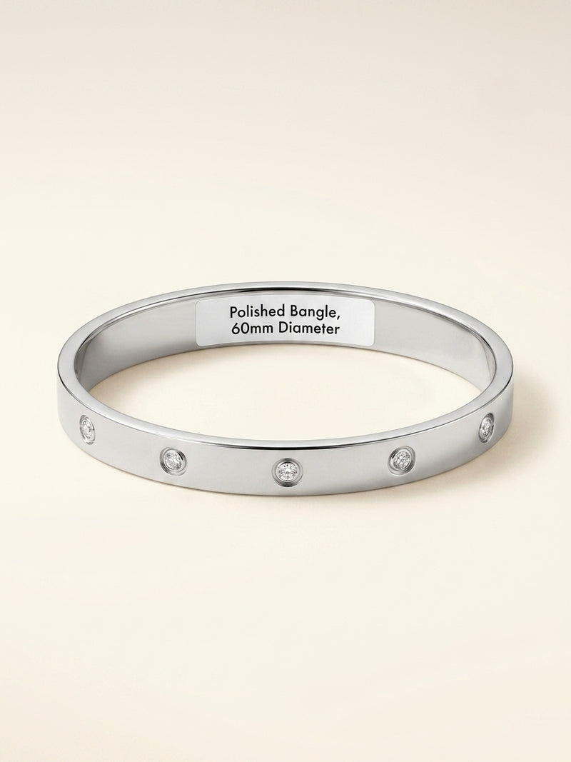 Cartier LOVE bracelet 18ct white gold 0.42ct diamonds, imported from the UK
