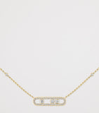 Messika Move Classique necklace yellow gold diamond pavé, UK version