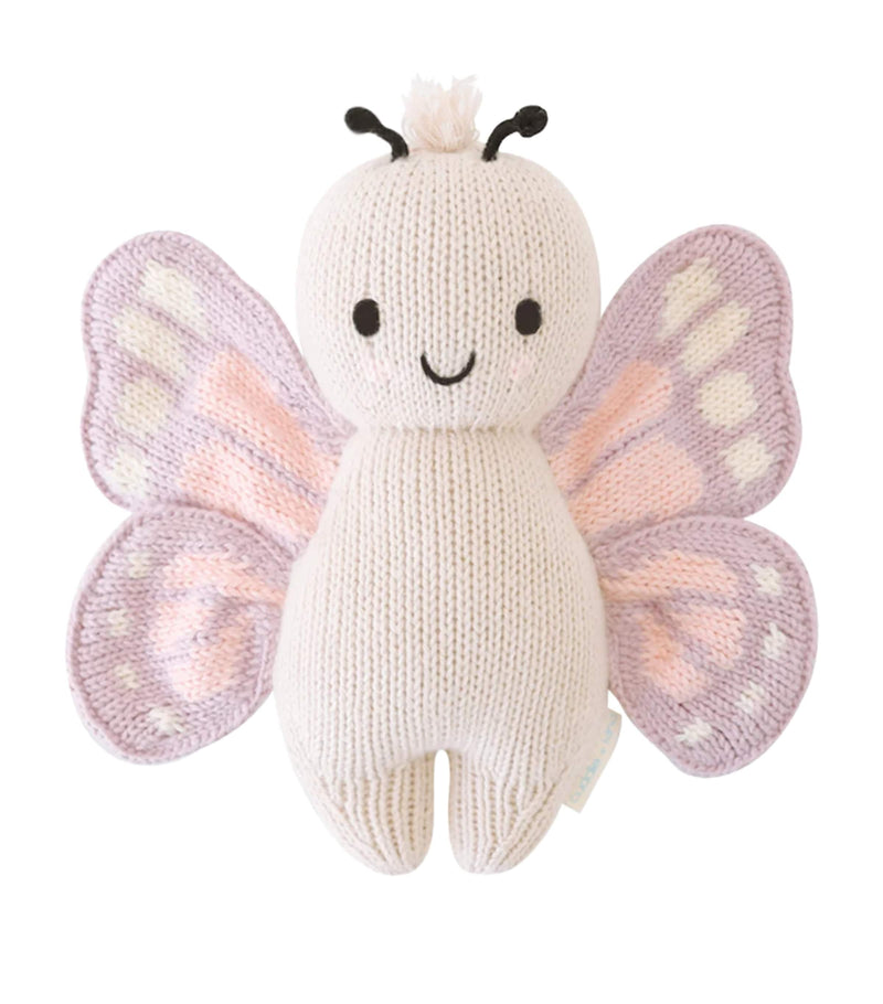 Cuddle + Kind cotton baby butterfly soft toy 18cm - British product