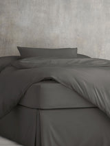 Next Grey Charcoal Cotton Rich Bed Valance- Buy online at McGrocer