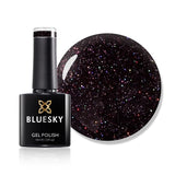 Bluesky Lorein gel polish black glitter (British brand)