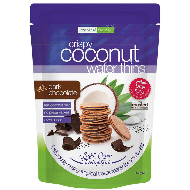Tropical Fields coconut wafer thins 397g (British brand)
