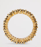 Suzanne Kalan yellow gold diamond sapphire eternity band size 7.25 (British brand)