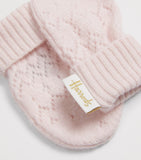 Harrods cashmere mittens with pointelle detailing, baby (British brand)