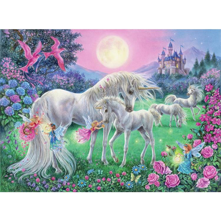 Ravensburger Magical Unicorn 4x100 piece puzzle bumper pack, UK version