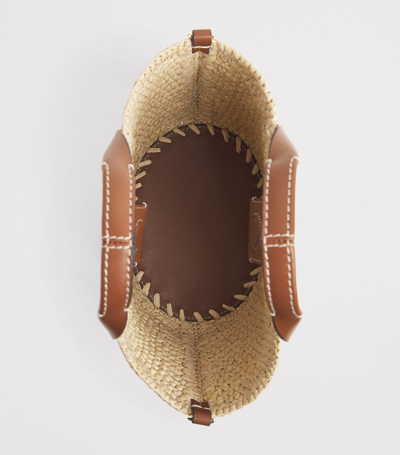 Harrods small raffia tote bag, imported from the UK