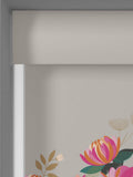 Sara Miller pale grey peony border roller blind, UK version