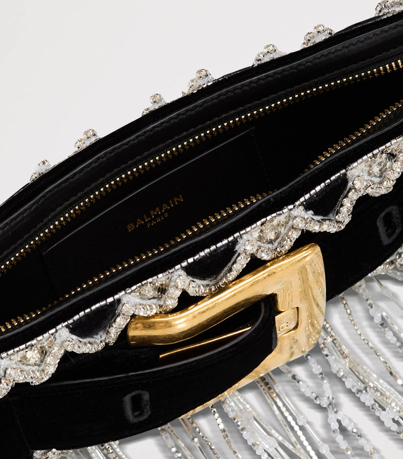Balmain Anthem embellished clutch bag (British brand)