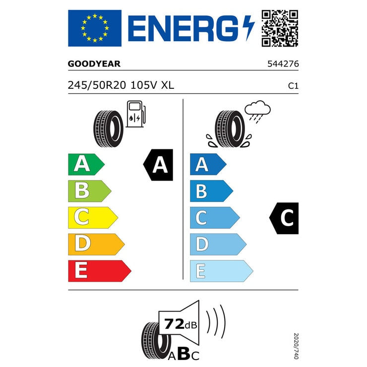 Goodyear all-season tyre Eagle Sport AS 245/50 R20, imported from the UK