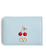 Harrods Valentino Garavani Leather VLogo Cherryific Wallet- Buy online at McGrocer