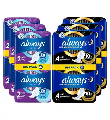 Always Ultra Long Plus + Secure Night Bundle - McGrocer