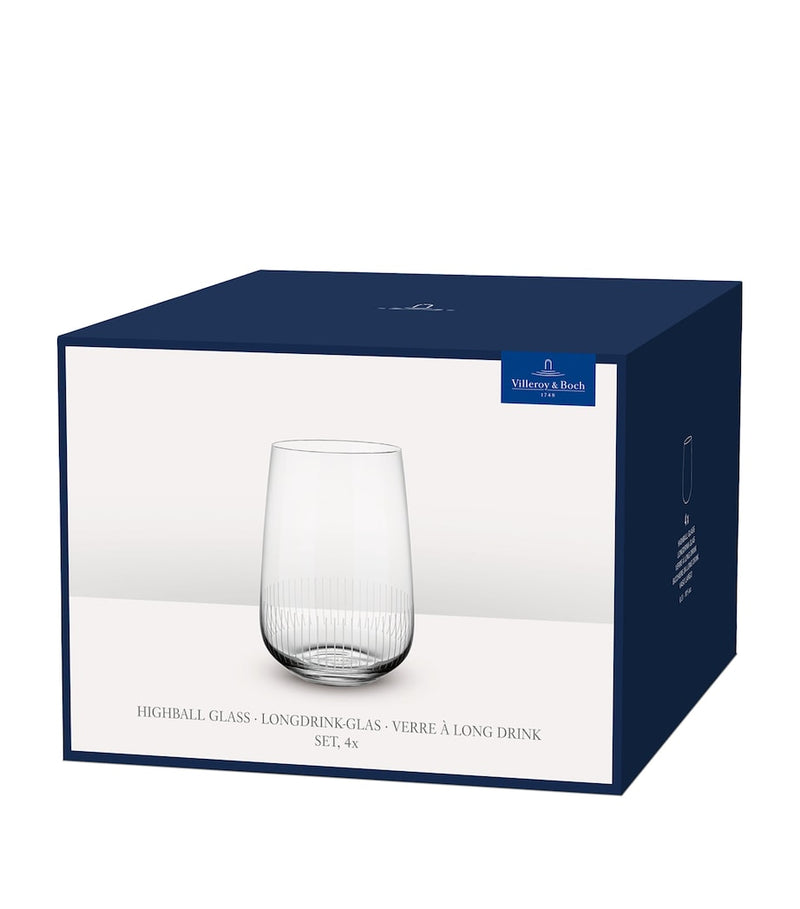 Villeroy & Boch Afina crystal highball glasses set of 4, UK version