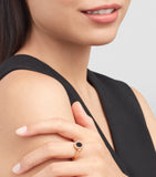 Bvlgari flip ring rose gold mother-of-pearl onyx, imported from the UK