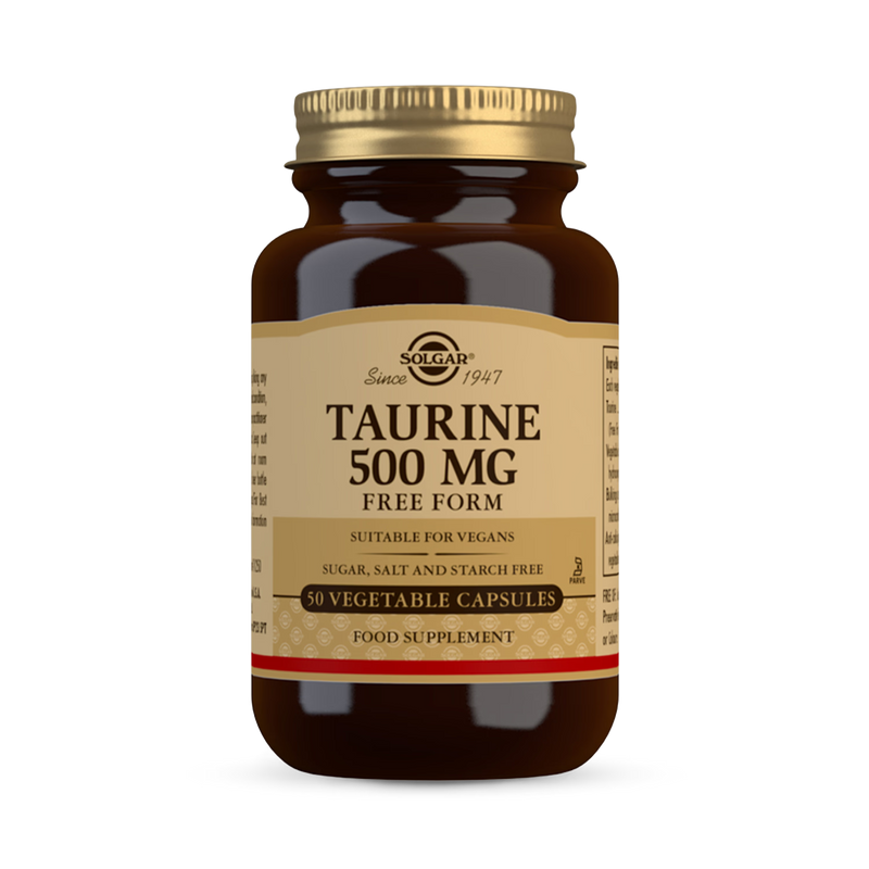 Solgar Taurine supplement 500mg 50 capsules - British product