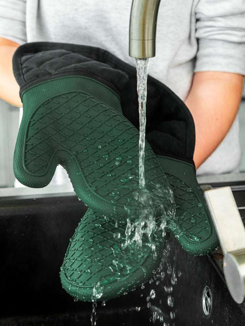 Masterclass Green Silicone Double Sided Oven Gloves