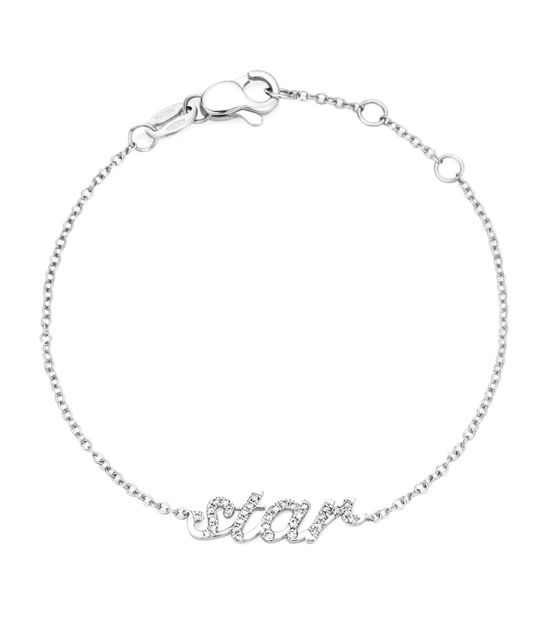 NOA Mini white gold diamond star bracelet, UK version