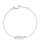 NOA Mini white gold diamond star bracelet, UK version