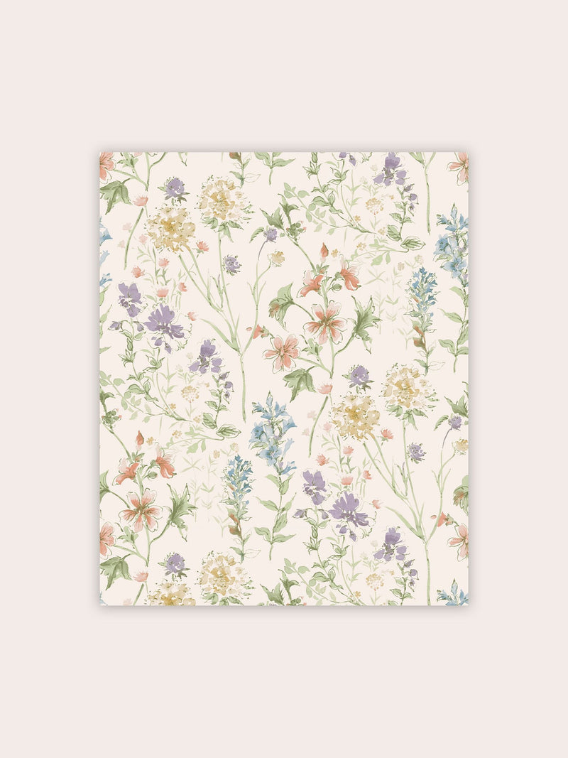 Laura Ashley Wild Meadow chalk wallpaper sample A4, imported from the UK