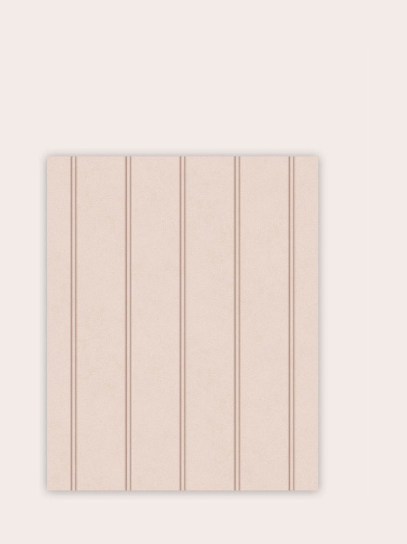 Laura Ashley plaster pink Chalford wood panelling wallpaper sample, imported from the UK