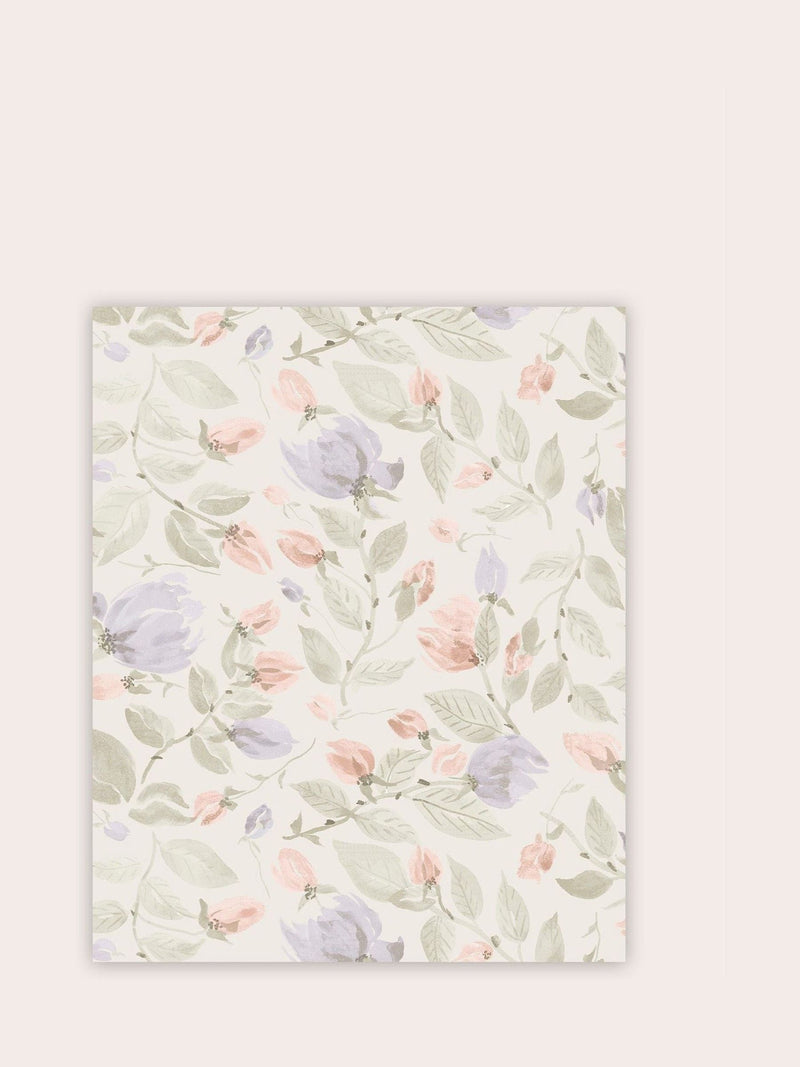 Laura Ashley Orisia Peony pale A4 wallpaper sample sage green, UK version