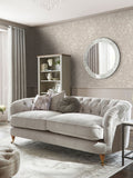 Laura Ashley Heledd Blooms dove grey wallpaper sample A4, UK version