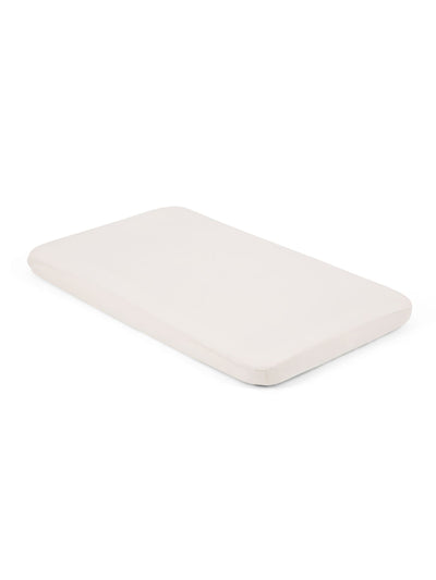 Next Joie White Moonbeam Roomie Glide Cotton Fitted Crib Sheet- Buy online at McGrocer