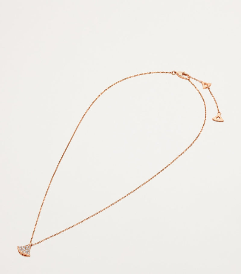 Bvlgari Divas' Dream rose gold diamond pendant necklace - British product