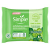 Simple biodegradable exfoliating face wipes 20 count (British brand)