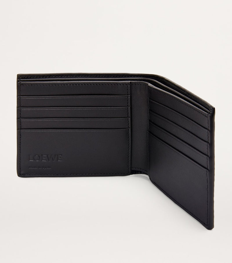 LOEWE textured calfskin bifold wallet eight card slots - British product