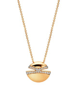 Harrods Bvlgari Yellow Gold and Diamond Cabochon Necklace 37cm- Buy online at McGrocer