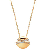Harrods Bvlgari Yellow Gold and Diamond Cabochon Necklace 37cm- Buy online at McGrocer