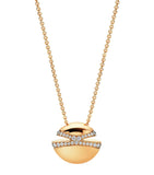 Bvlgari Cabochon yellow gold necklace with diamonds, UK version