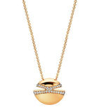 Bvlgari Cabochon yellow gold necklace with diamonds, UK version