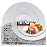 Kirkland Signature Elegant Plastic Plates 50 pack, UK version