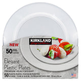 Kirkland Signature Elegant Plastic Plates 50 pack, UK version