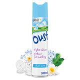 Oust Odour Eliminator Aerosol Clean Scent Air Freshener   300ml - McGrocer