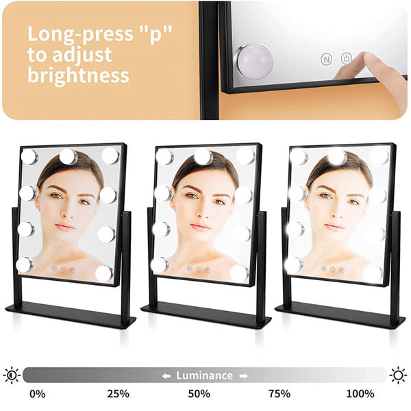 Livingandhome Hollywood Vanity Mirror 9 LED Bulbs, UK version