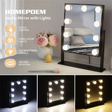 Livingandhome Hollywood Vanity Mirror 9 LED Bulbs, UK version