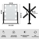 Livingandhome Hollywood Vanity Mirror 9 LED Bulbs, UK version