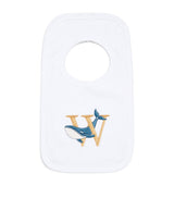 Harrods Paint My Dreams Cotton 'W' Monogram Baby Bib- Buy online at McGrocer