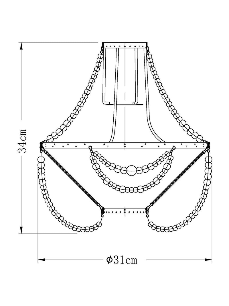 Natural Tahlia pendant lamp shade Easy Fit, UK version