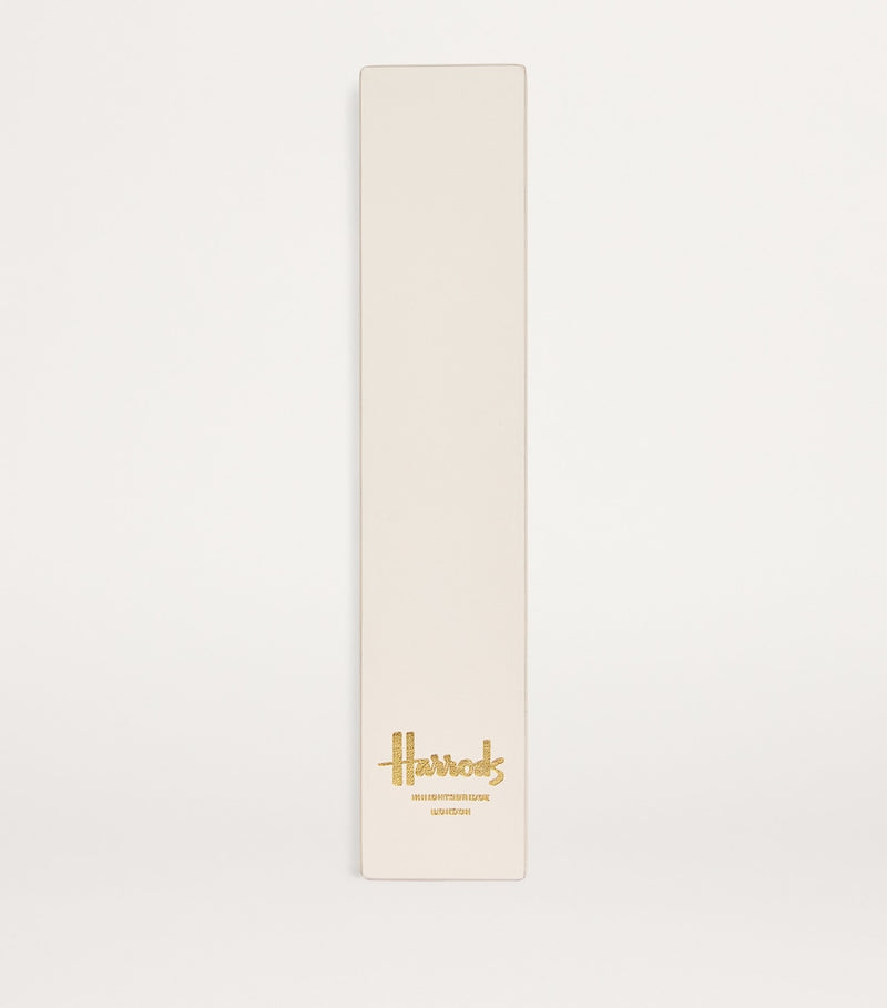 Harrods leather embossed-logo bookmark, UK version