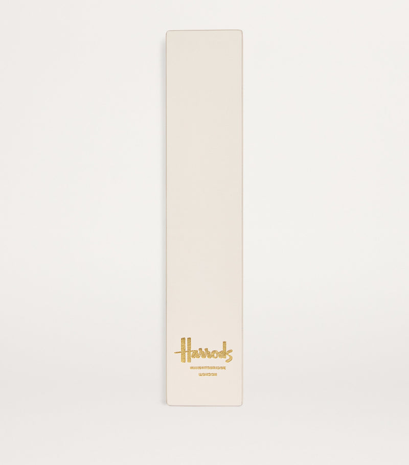Harrods leather embossed-logo bookmark, UK version