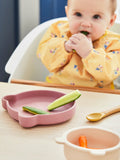 JoJo Maman Bébé pink silicone mealtime bear set, UK version