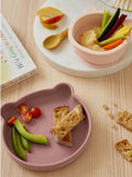 JoJo Maman Bébé pink silicone mealtime bear set, UK version