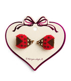 Konges Sløjd beaded ladybug hair clips, imported from the UK